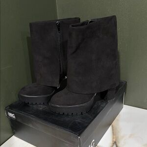 INC International Concepts Women's Black Heeled Boots